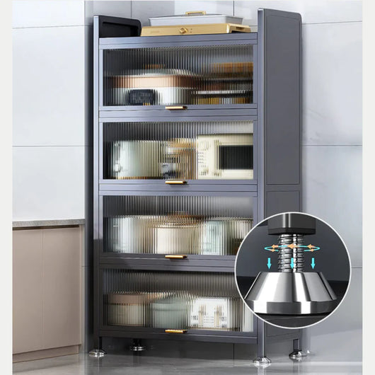 Armario FlexHome en la cocina con patas niveladoras ajustables